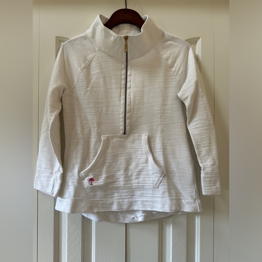 Lilly Pulitzer Popover Half-Zip Pouch Resort White Small